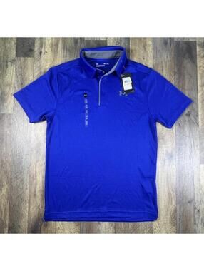New Under Armour Tech Men’s Polo Shirt Size Small Loose 1290140 NWT Blue